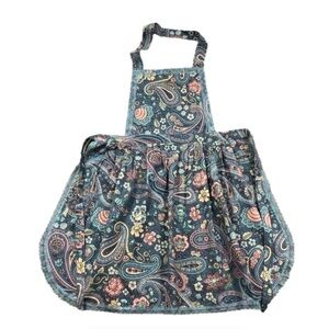Handmade Prairie Cottagecore Paisley Lace Apron